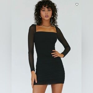 Princess Polly Black Long Sleeve Dress